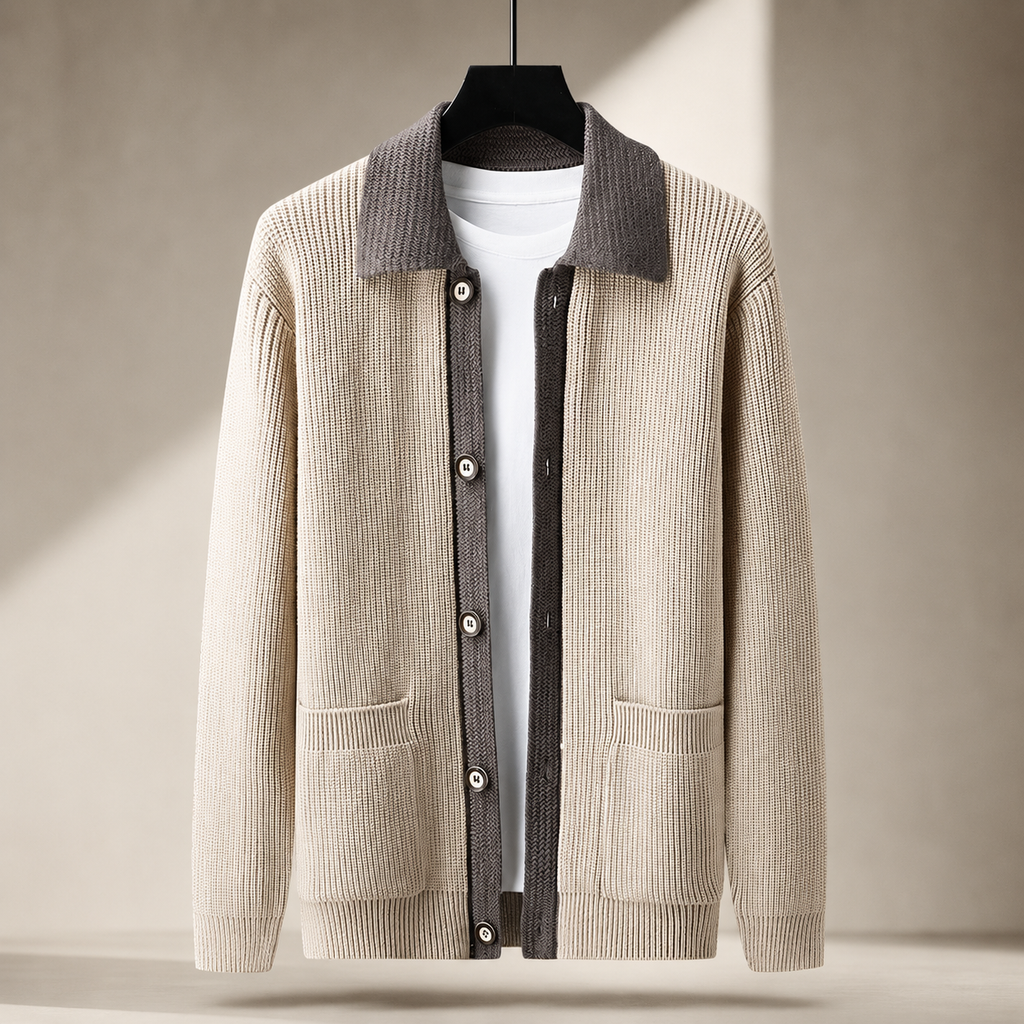 Preston Men’s Textured Knit Button-Front Cardigan
