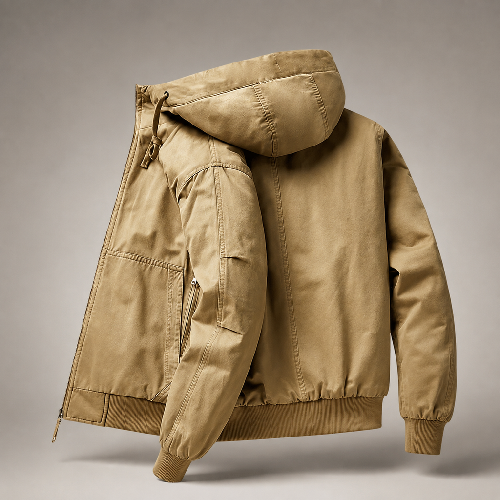 Callum Fleece-Lined Hooded Utility Jacket