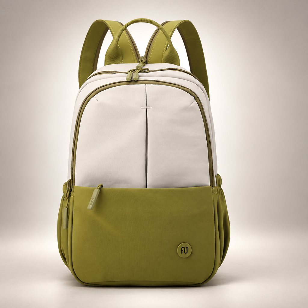 Serafina Two-Tone Everyday Backpack with Front Pocket