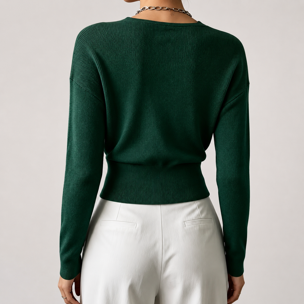 Marlow Women’s Wrap-Front V-Neck Sweater