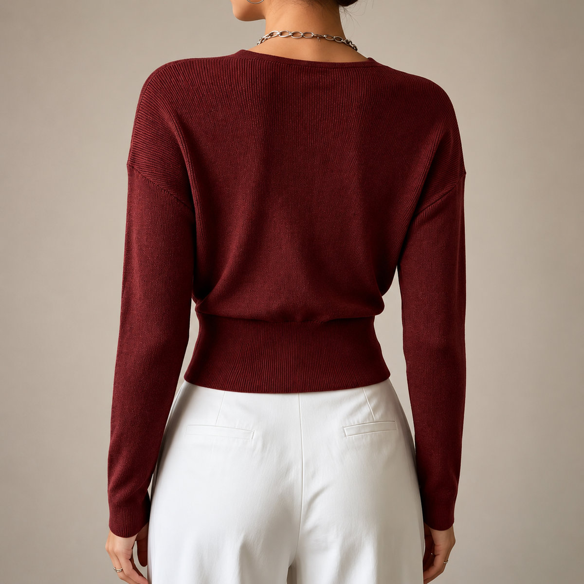 Marlow Women’s Wrap-Front V-Neck Sweater