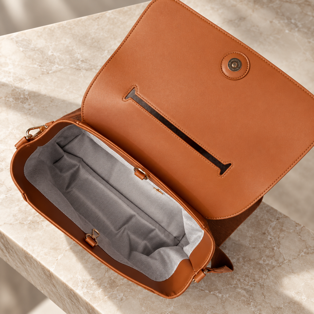 Camden Suede-Look Flap Shoulder Bag