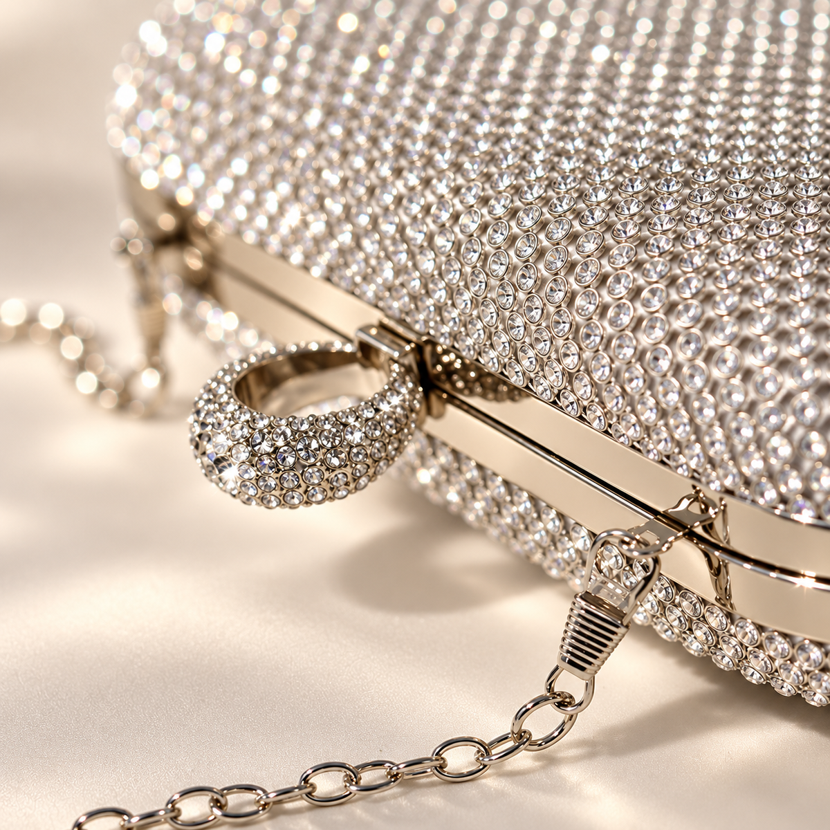 Vivienne Rhinestone Evening Clutch Bag
