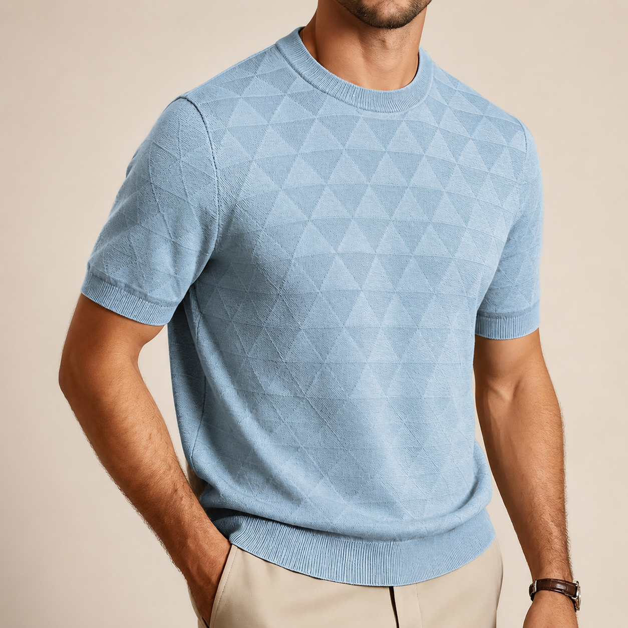 Blake Men’s Geometric Knit T-Shirt