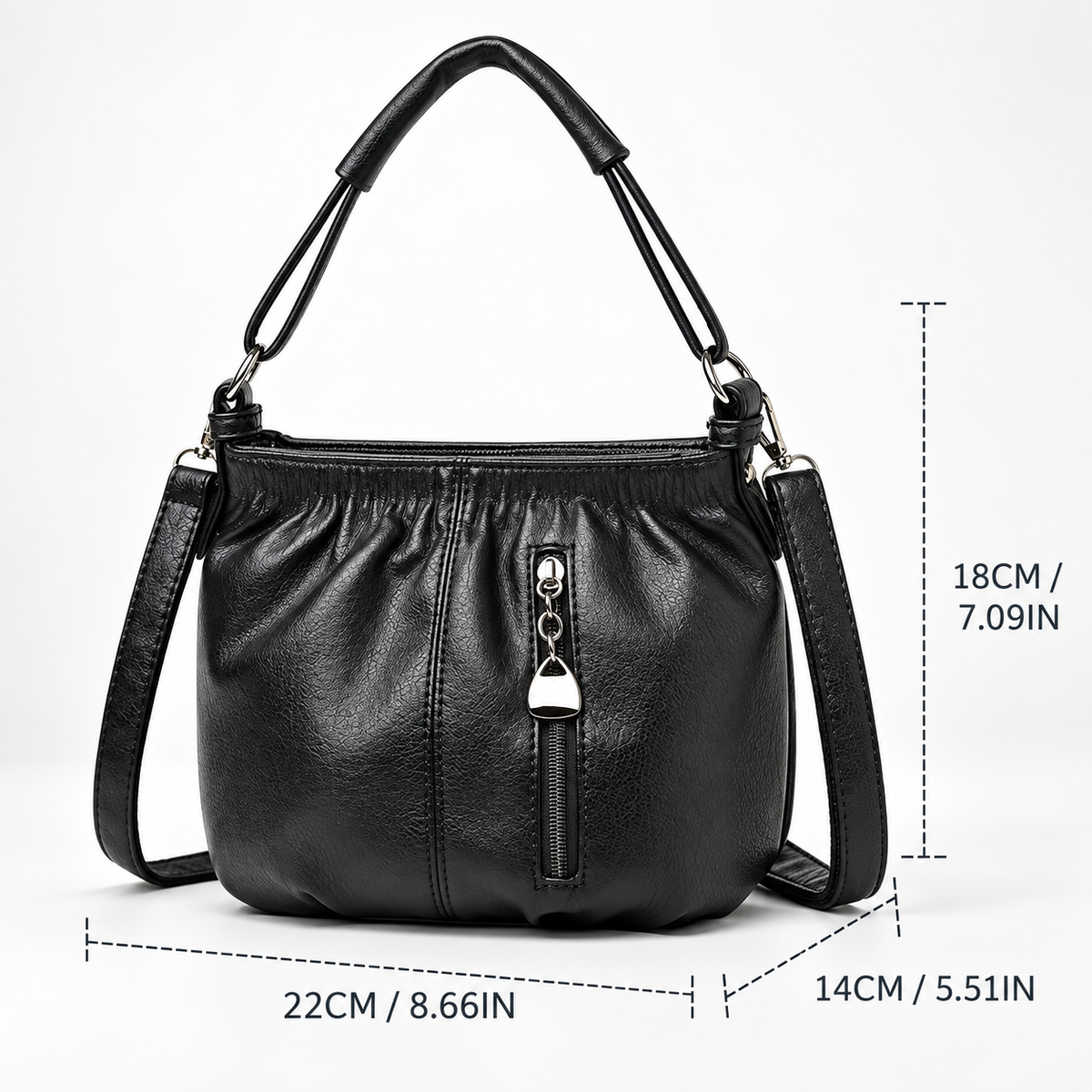 Marcella Women's Soft-Texture Shoulder Bag with Adjustable Crossbody Strap
