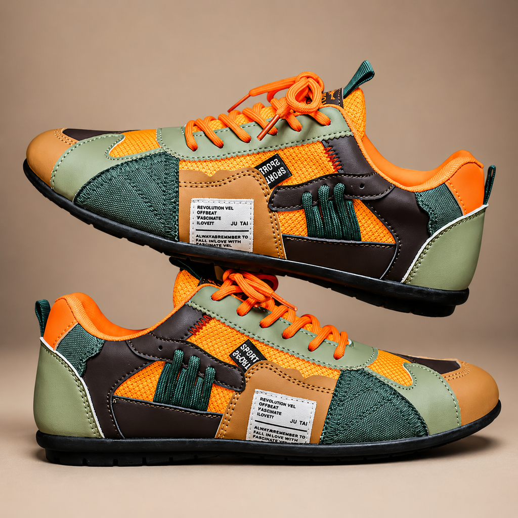 Carter Patchwork Lace-Up Street Sneakers