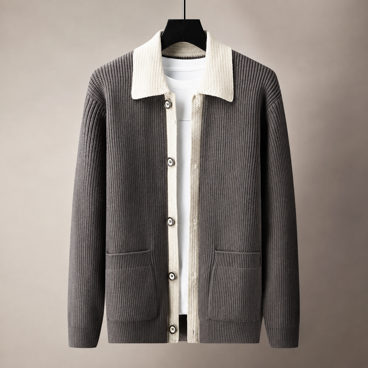 Preston Men’s Textured Knit Button-Front Cardigan