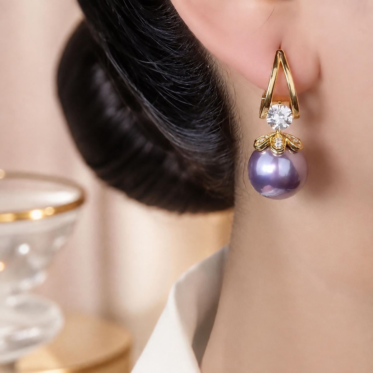 Audrey Crystal Drop Earrings