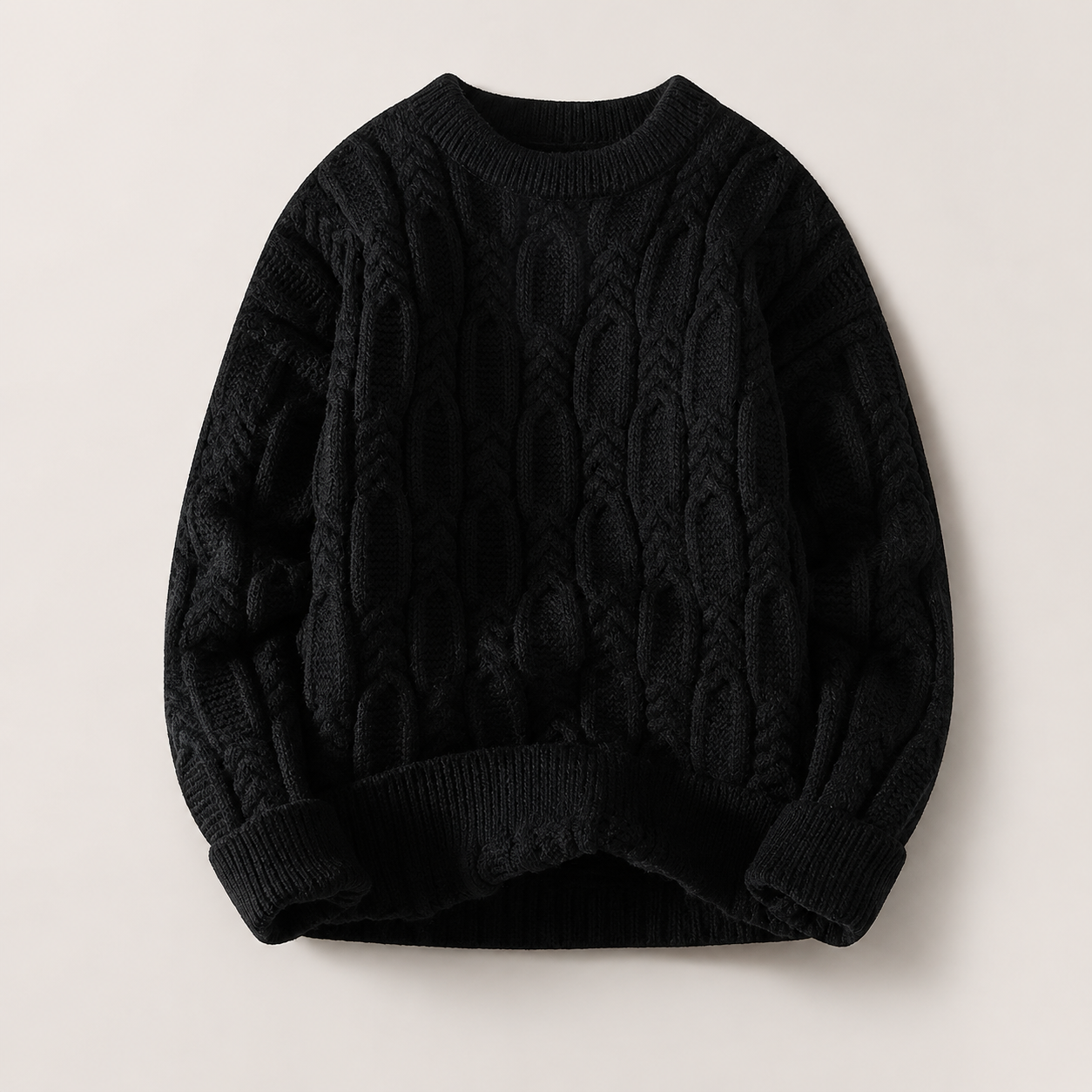 Dawson Cable-Knit Crewneck Sweater – Textured Long Sleeve Pullover