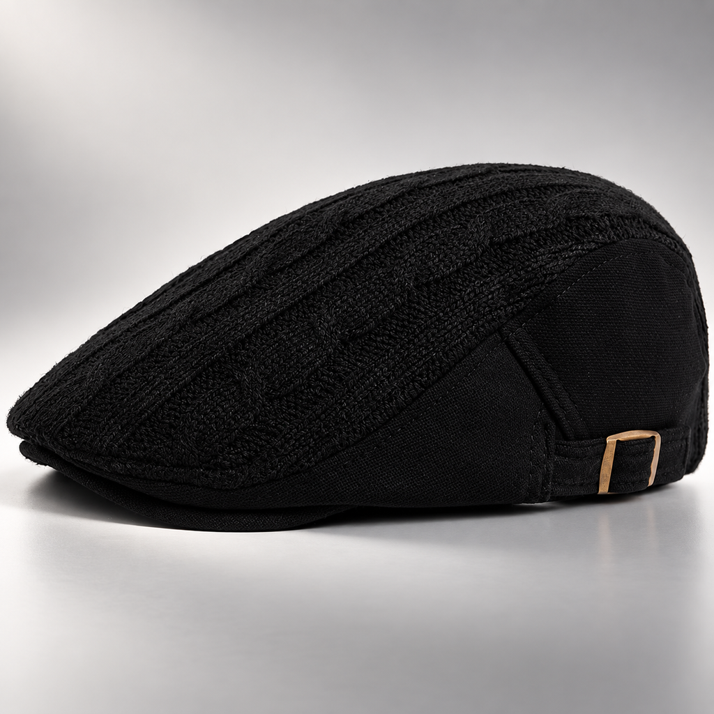 Bennett Cable-Knit Flat Cap