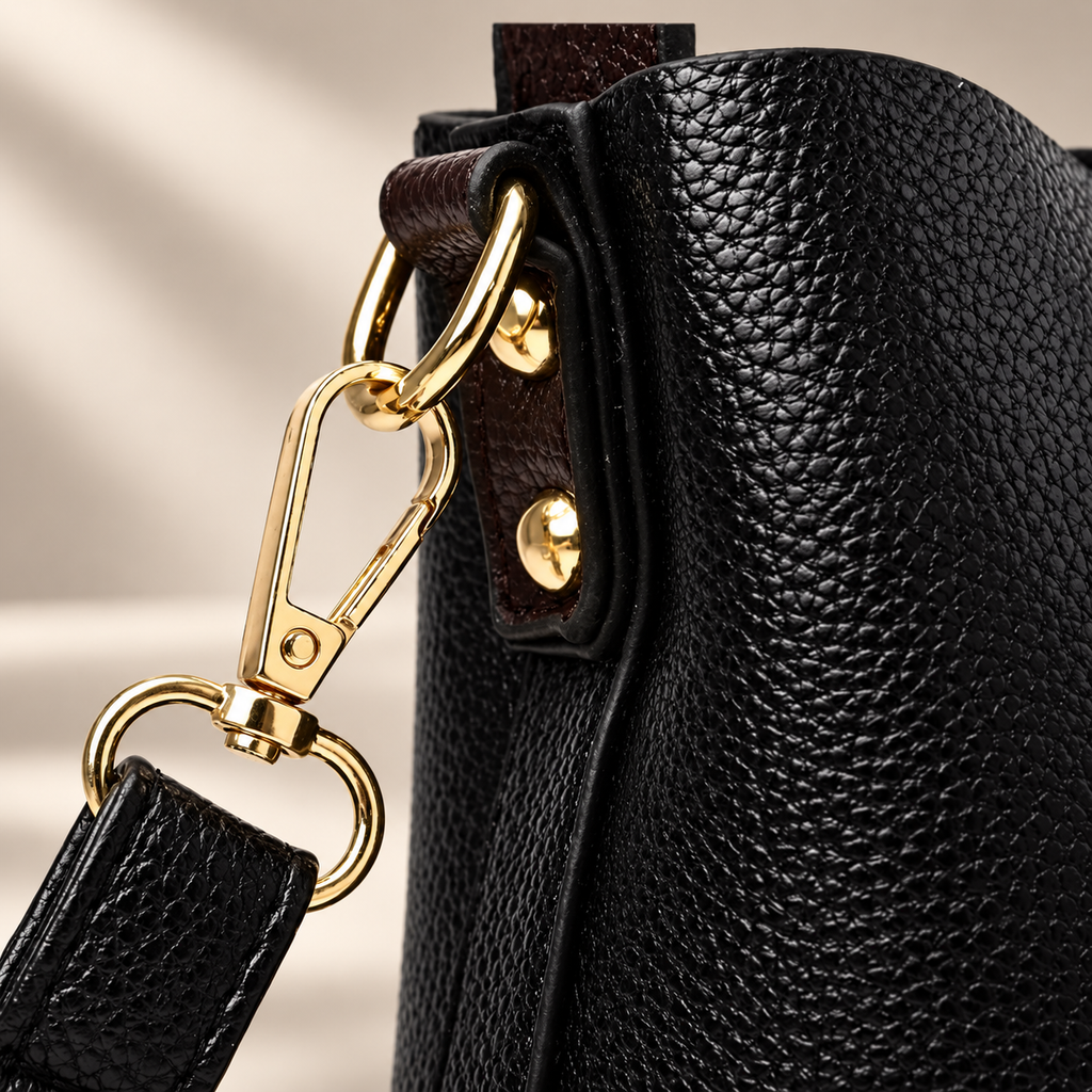 Adriana Women’s Structured Top Handle Handbag – Textured Shoulder & Crossbody Bag