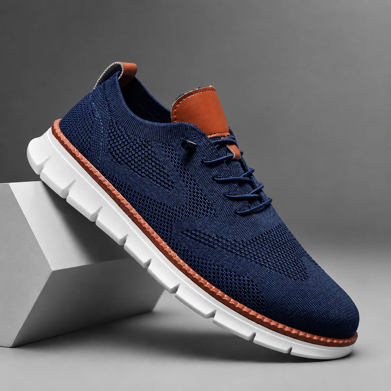 Nolan Men’s Breathable Knit Lace-Up Everyday Sneakers