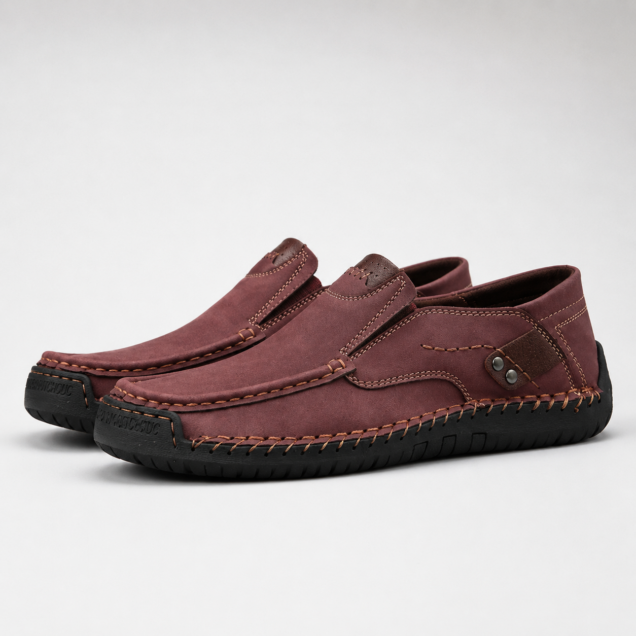 Thomas Casual Slip-On Loafers with Hand-Stitched Detail and Flexible Sole