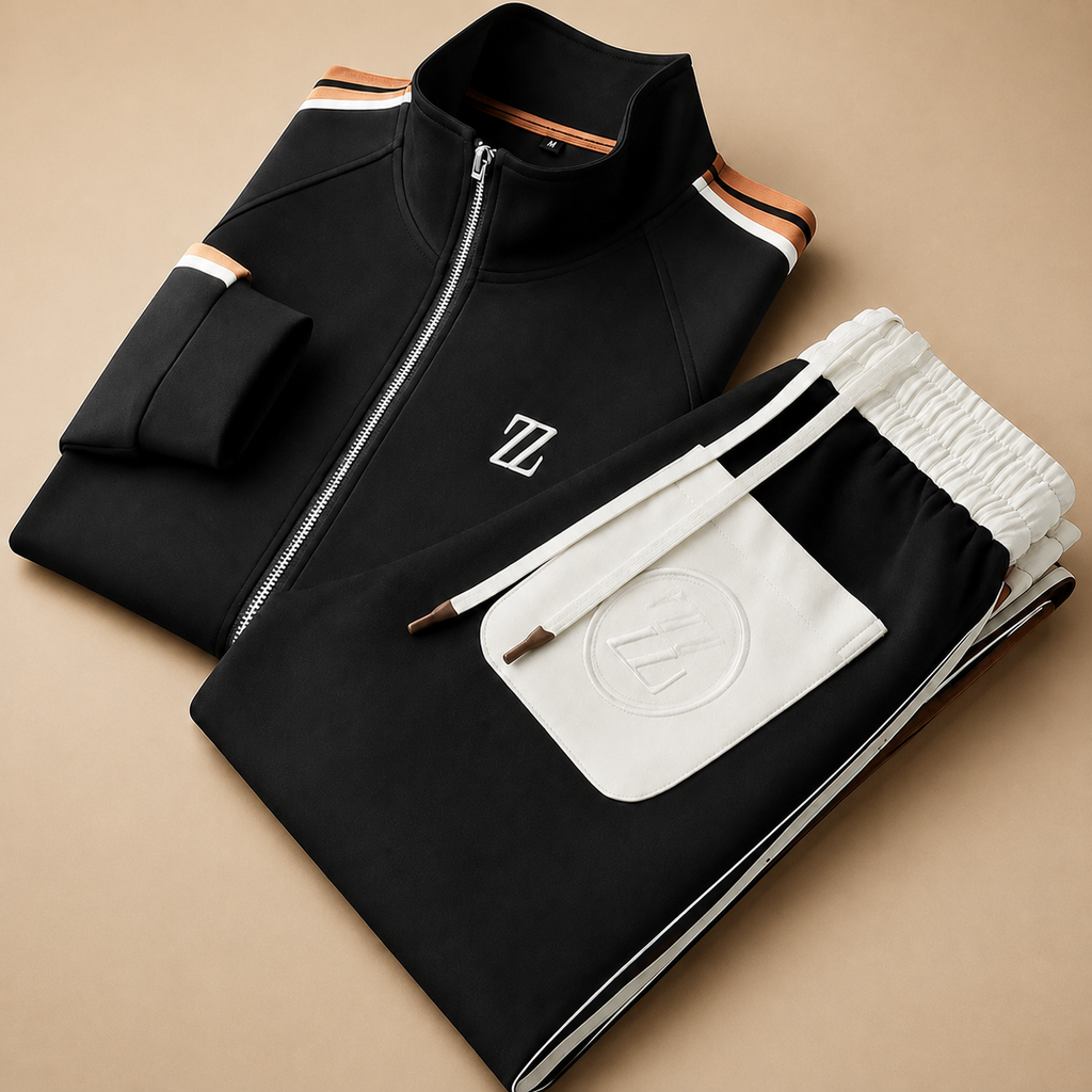 Cameron Men’s Striped 2-Piece Knit Tracksuit Set