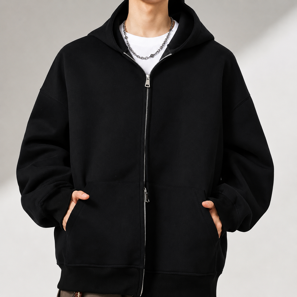 Wesley Relaxed Full-Zip Hoodie