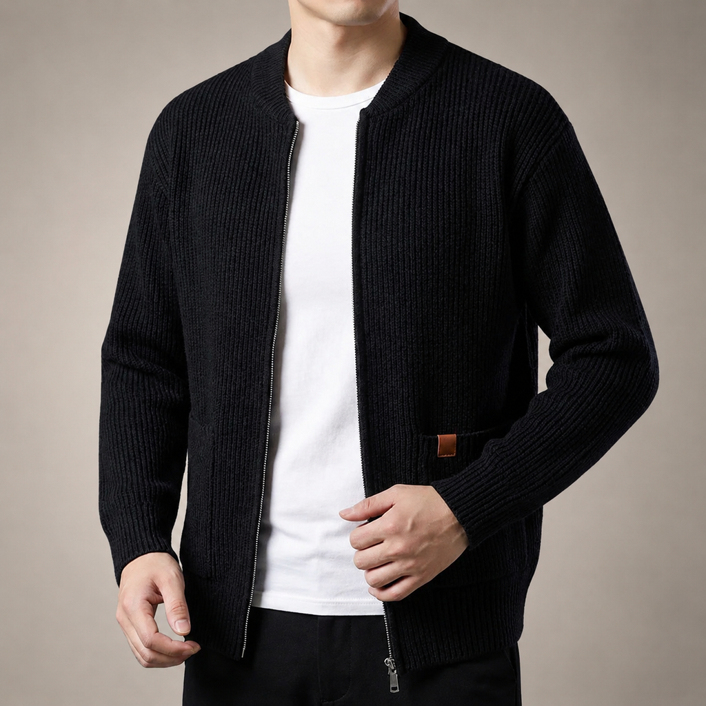 Ethan Men’s Textured Knit Jacket