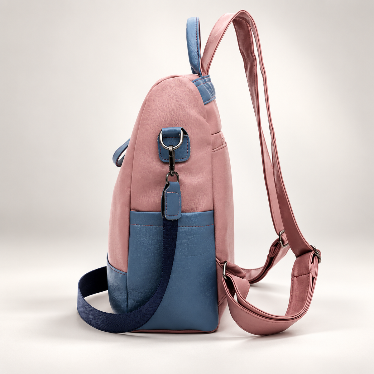 Colette Women’s Anti-Theft Convertible Backpack Purse – Two-Tone Shoulder Bag with Rear Access