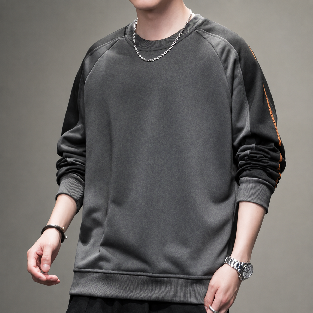 Mason Whitmore Men’s Color Block Crewneck Sweatshirt