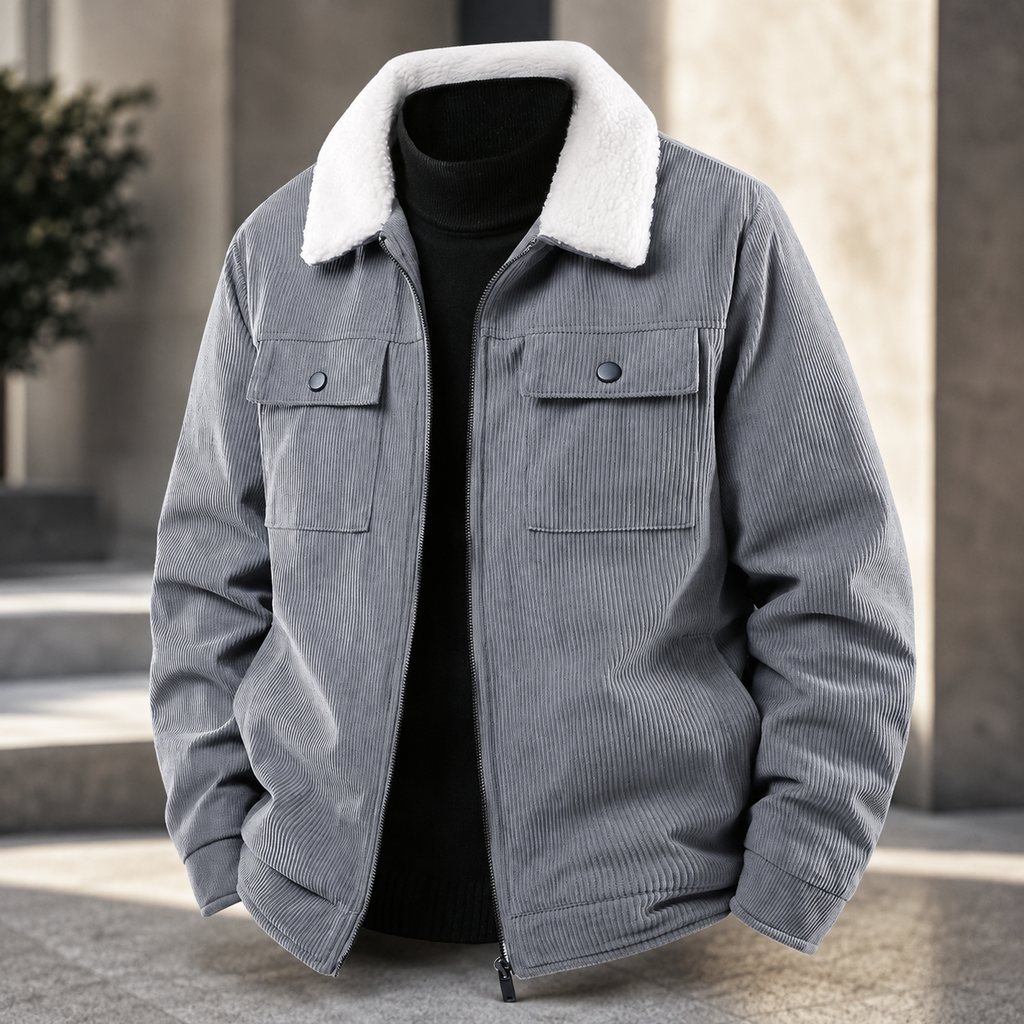 Mason Corduroy Sherpa-Lined Bomber Jacket