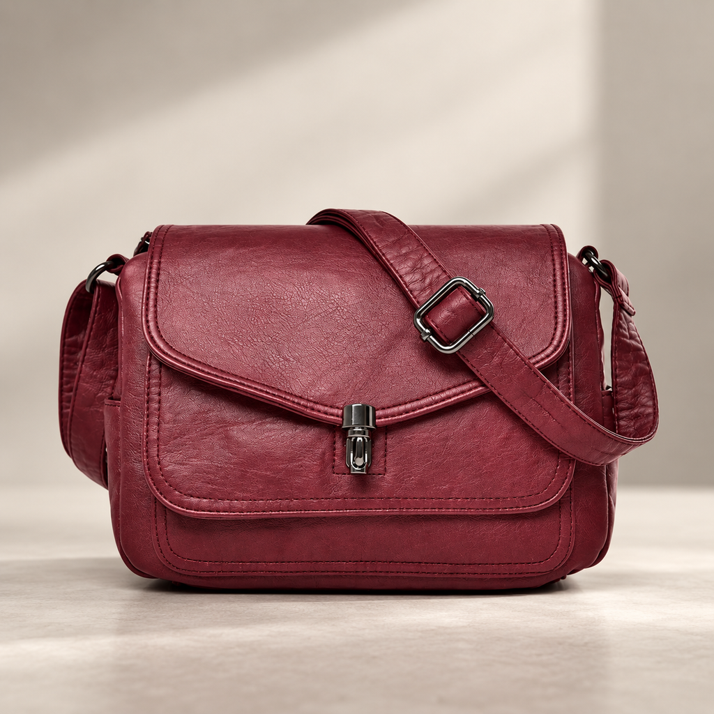 Camille Women’s Vintage-Inspired Crossbody Shoulder Bag with Flap