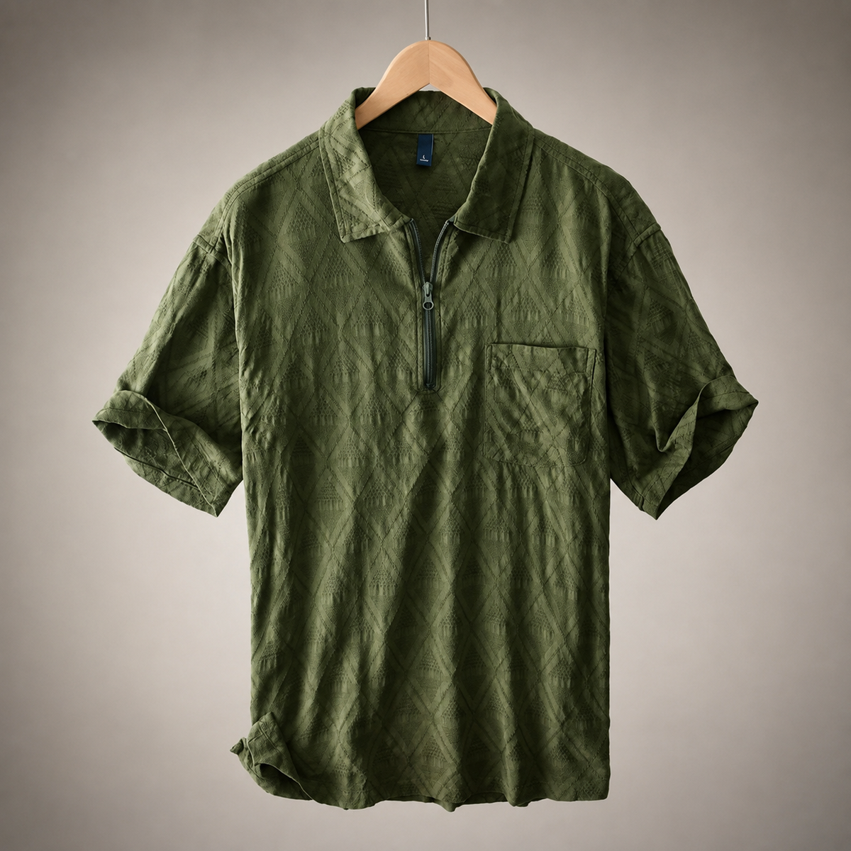 Matteo Textured Quarter-Zip Polo Shirt