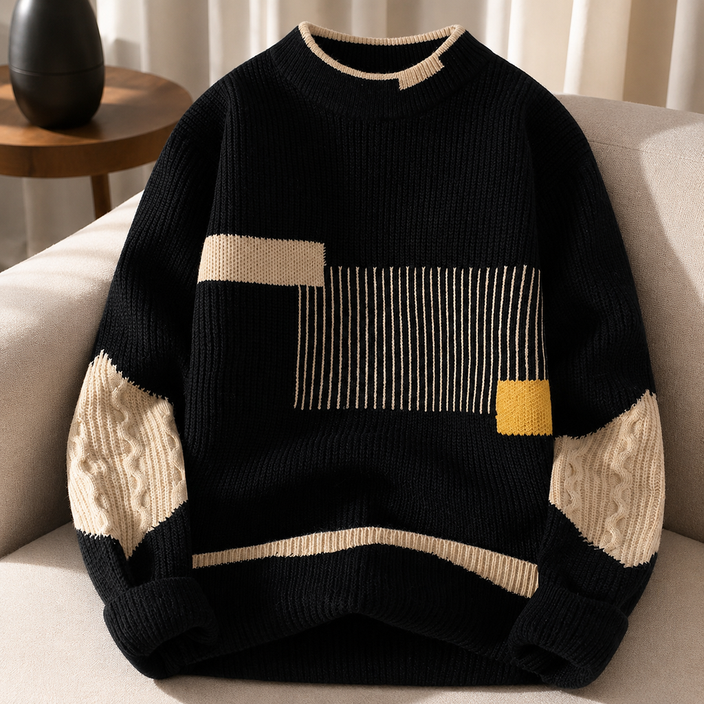 Caleb Geometric Knit Sweater
