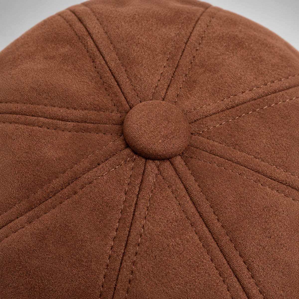 Edmund Suede-Look Newsboy Cap with Short Brim