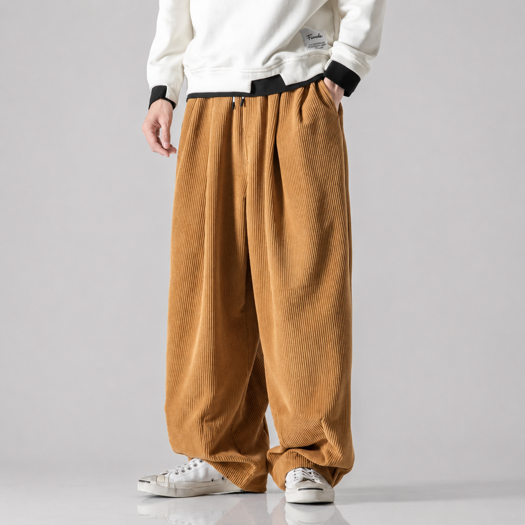 Emerson Men’s Wide-Leg Textured Pants