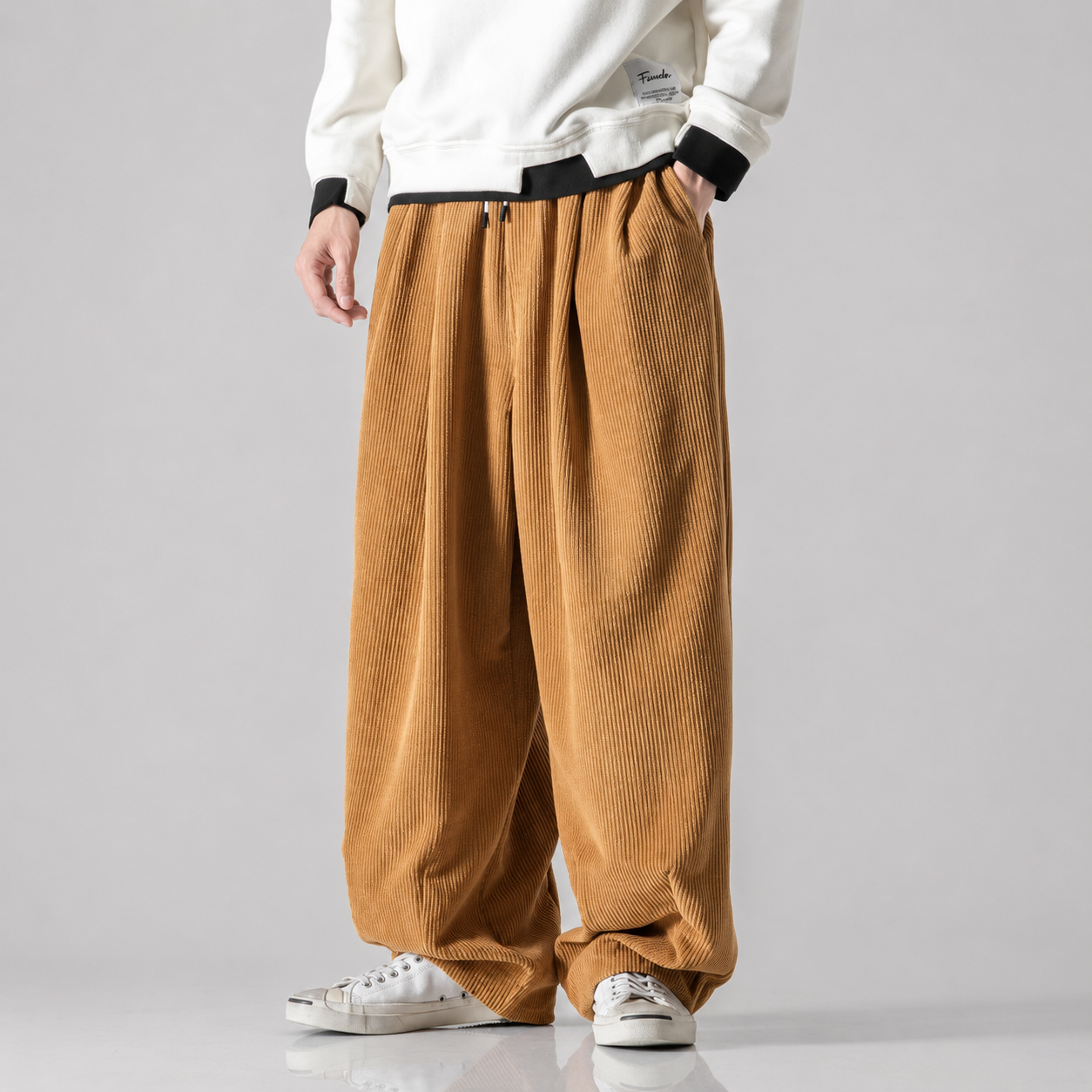 Emerson Men’s Wide-Leg Textured Pants