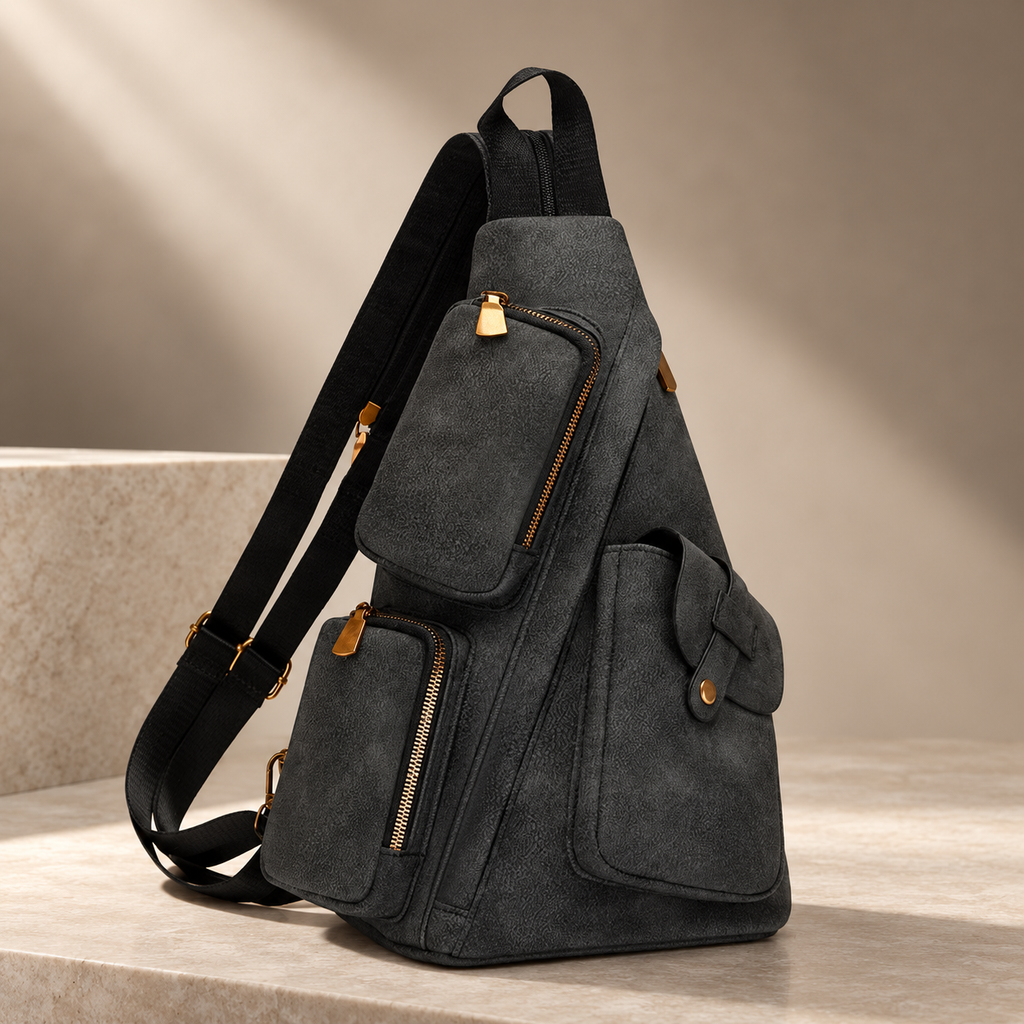 Marisol Women’s Multi-Pocket Sling Backpack – Convertible Crossbody Travel Bag