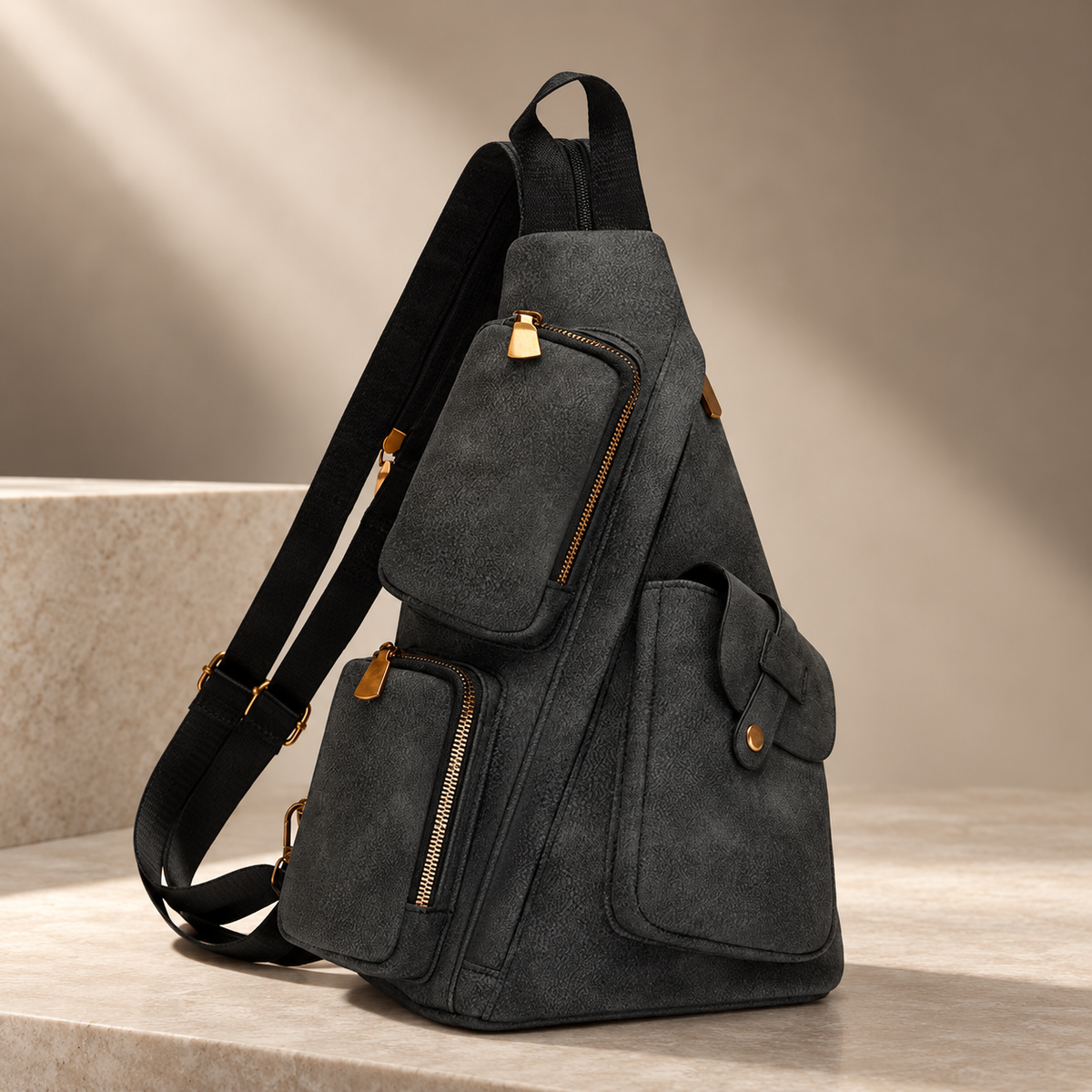 Marisol Women’s Multi-Pocket Sling Backpack – Convertible Crossbody Travel Bag