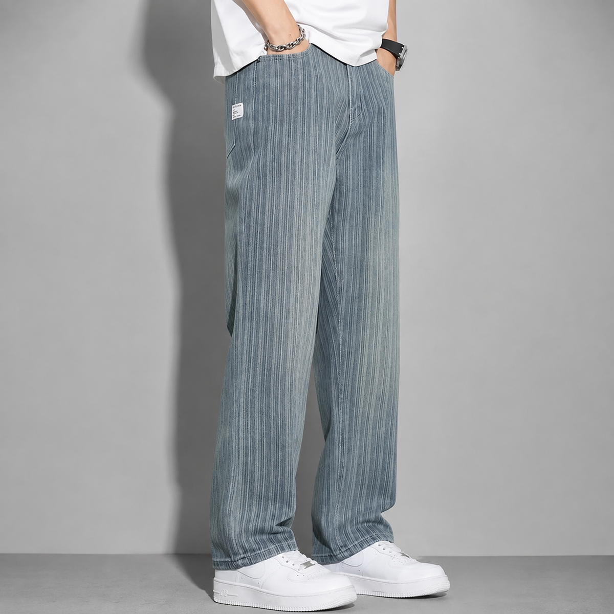 Mason Men’s Lightweight Straight-Leg Jeans – Summer Thin Denim Pants