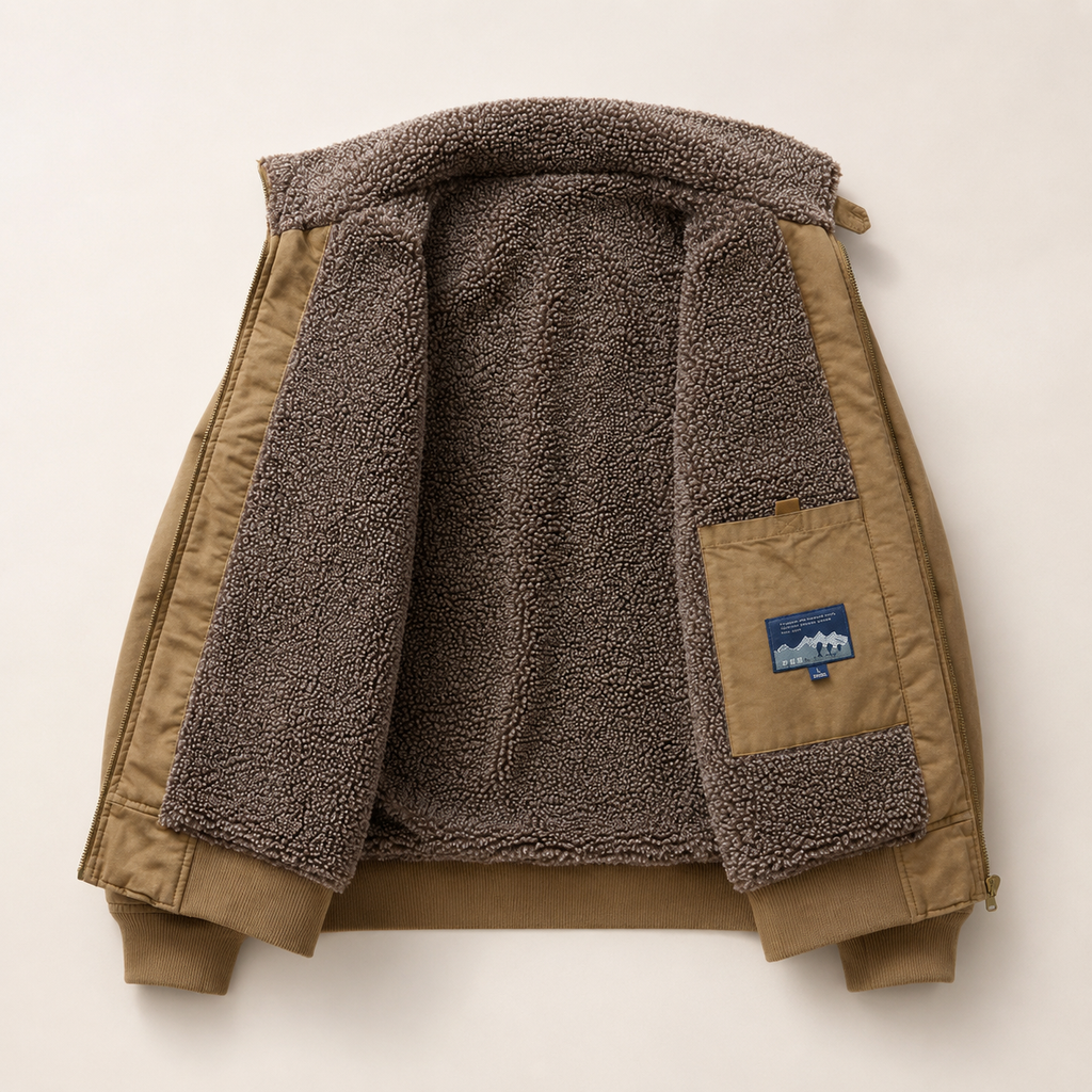 Wesley Men’s Sherpa-Lined Bomber Jacket