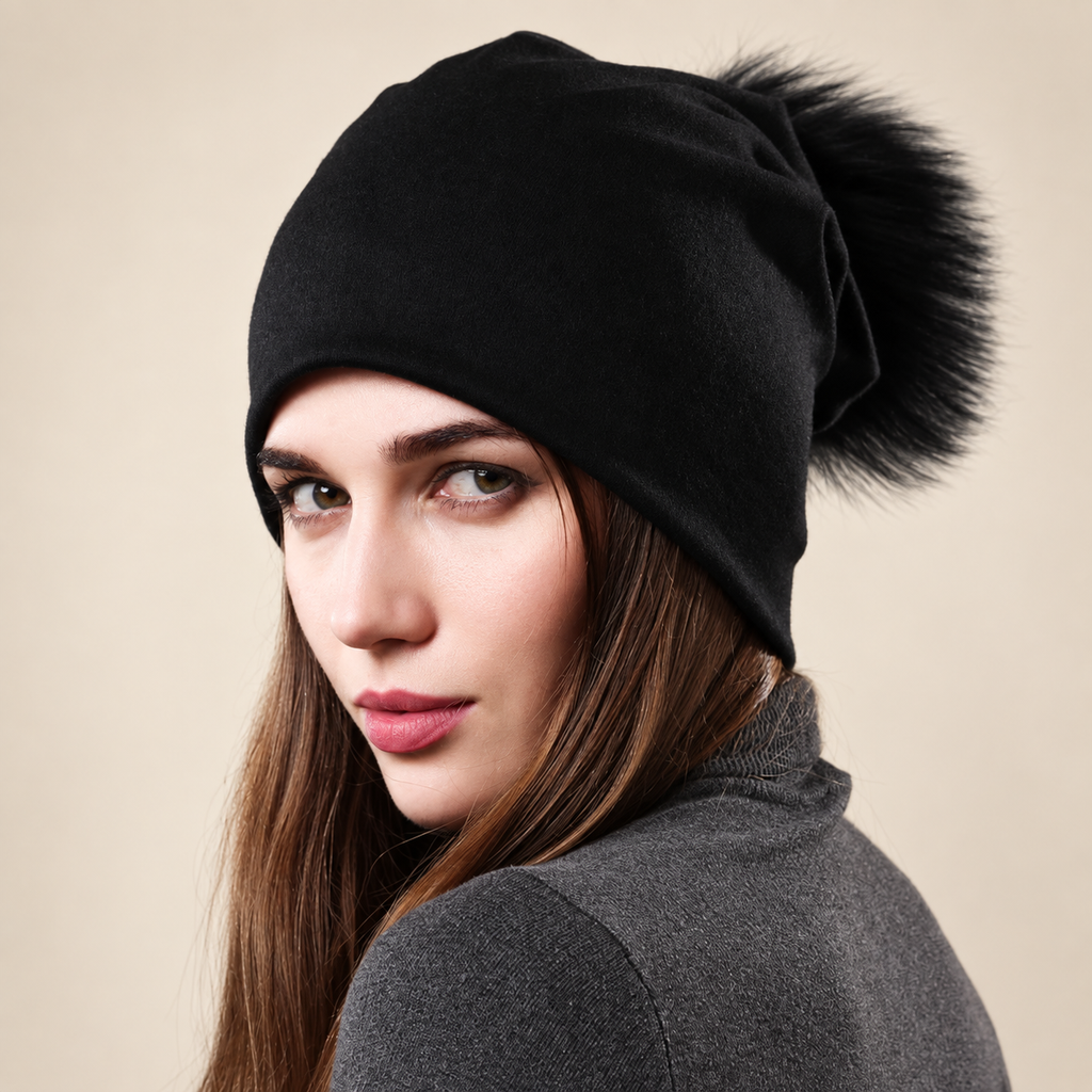 Camille Women’s Slouchy Pom-Pom Beanie