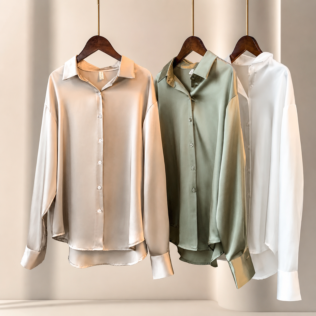 Hailey Women’s Satin-Finish Shirt