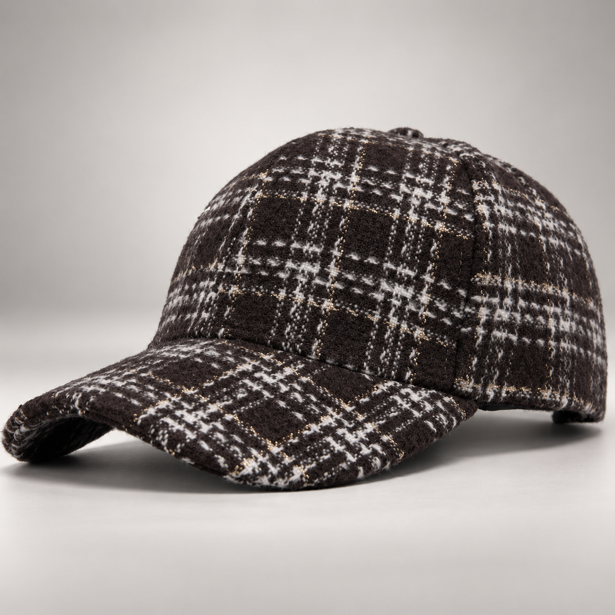 Camille Plaid Baseball Cap – Classic Check Pattern Casual Hat