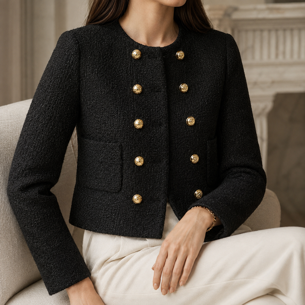 Camille Women’s Textured Double-Breasted Jacket