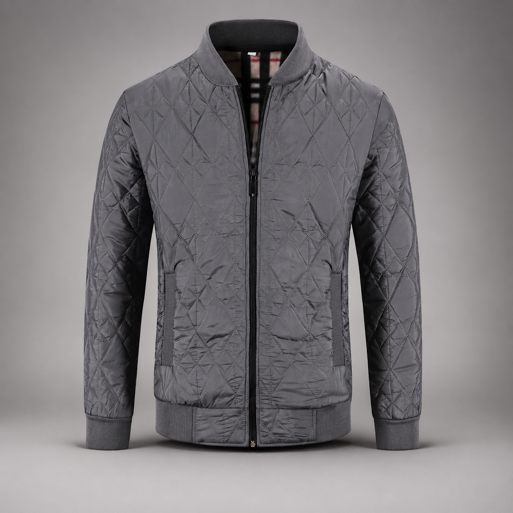 Austin Men’s Diamond Quilted Zip-Up Jacket