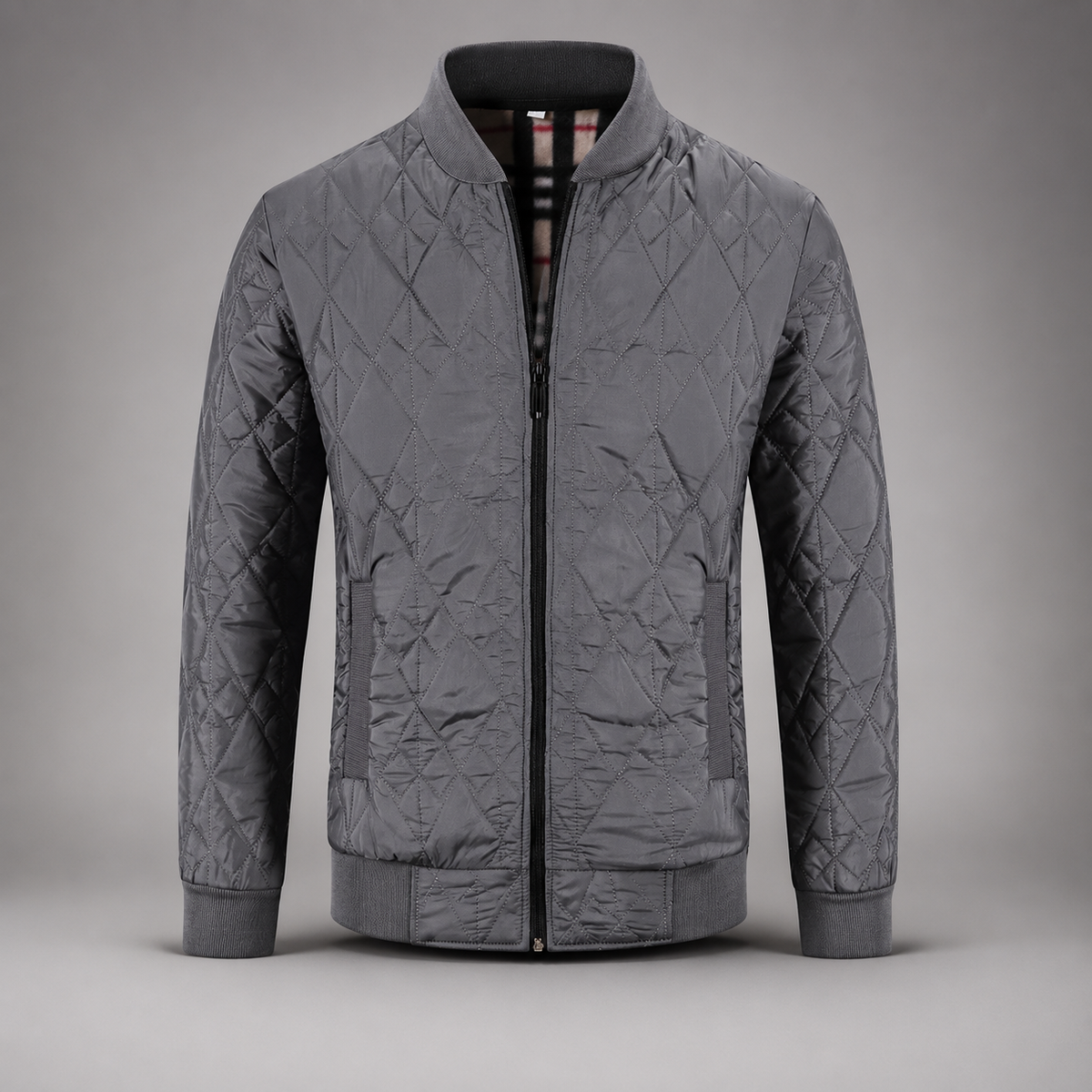 Austin Men’s Diamond Quilted Zip-Up Jacket