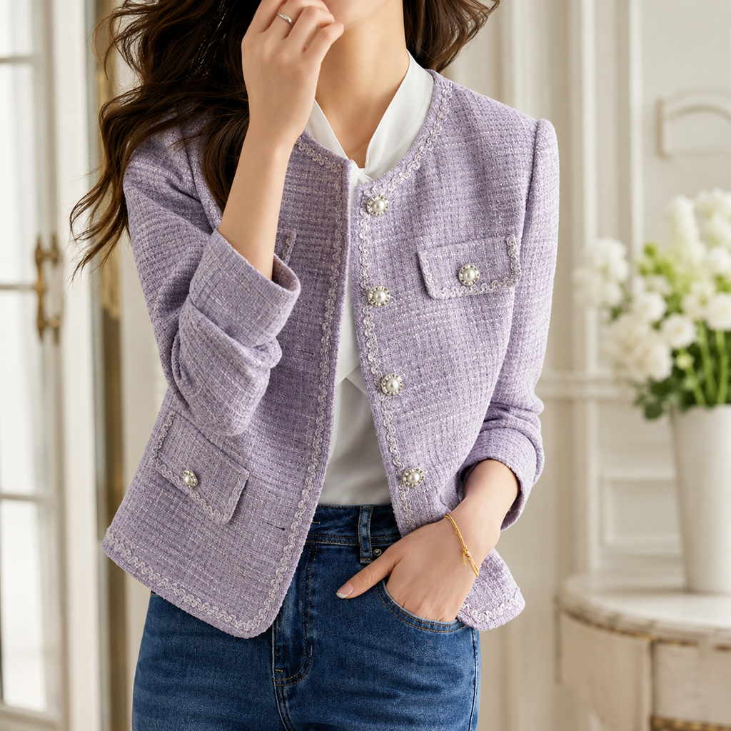 Margaux Women’s Textured Tweed Jacket