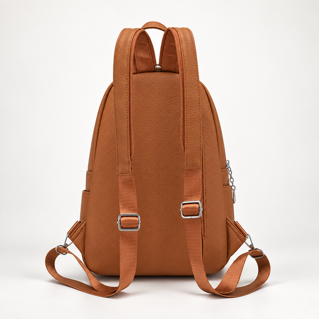 Genevieve Pebbled Everyday Backpack with Front Pocket