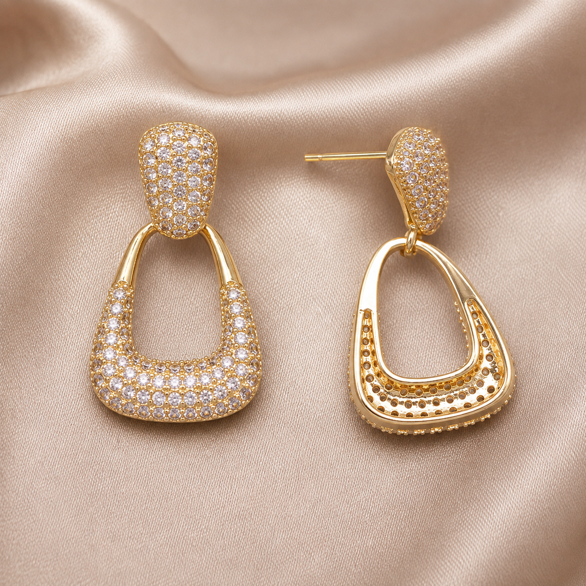 Avery Crystal Teardrop Statement Earring
