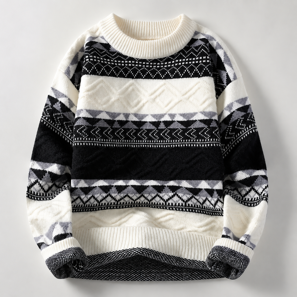 Oliver Men’s Geometric Knit Crewneck Sweater