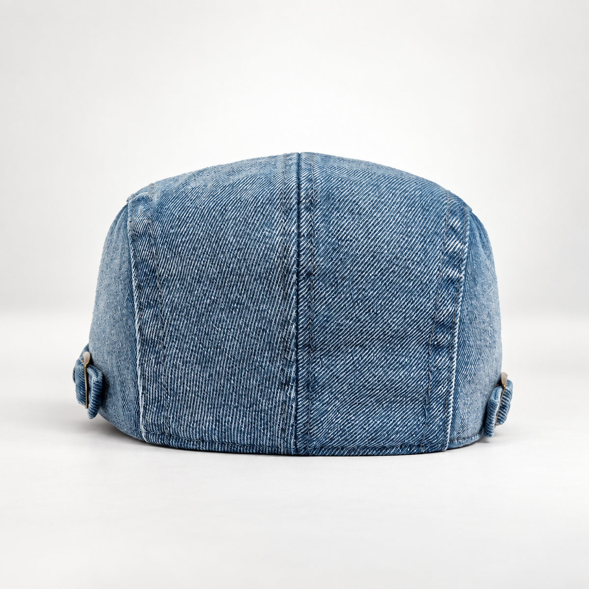 Arthur Denim Flat Cap with Adjustable Buckle
