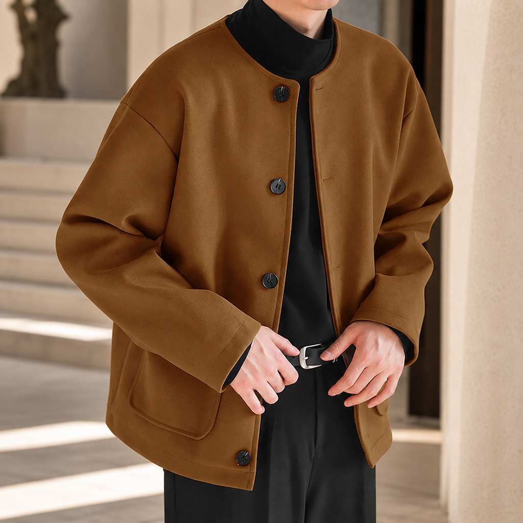 Logan Relaxed Collarless Jacket