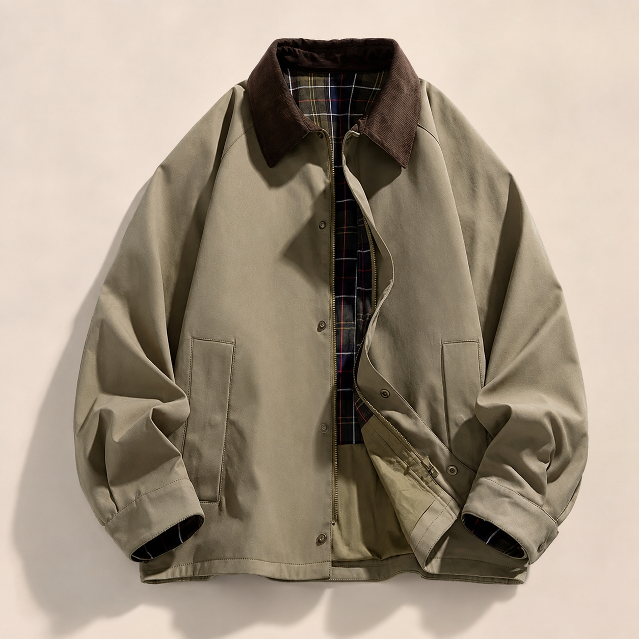 Harrison Men’s Contrast Collar Zip Jacket