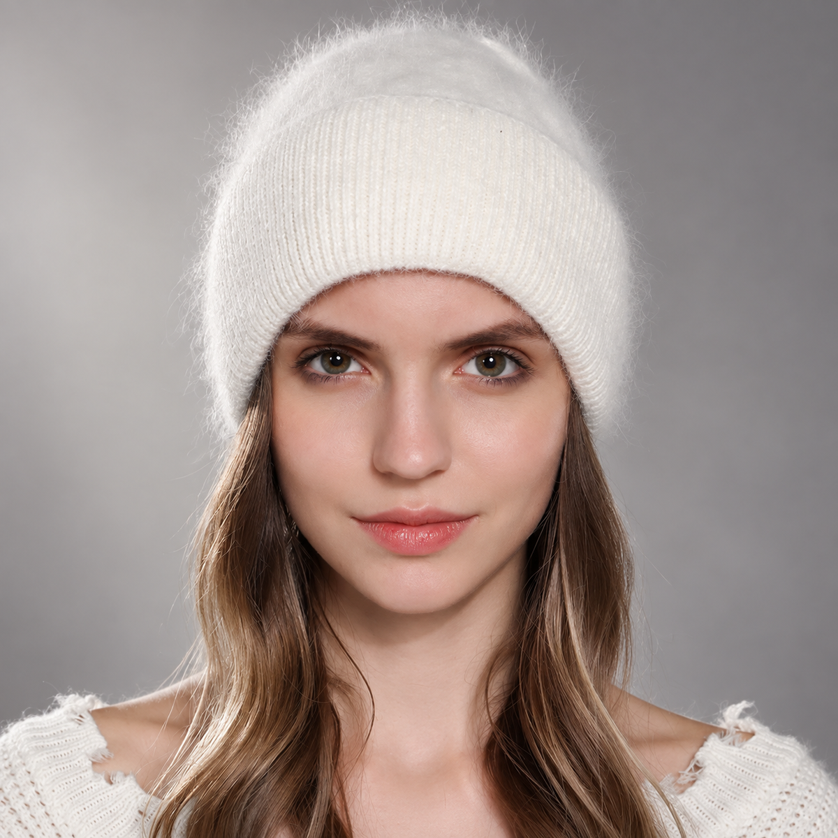 Fiona Women’s Fuzzy Knit Beanie – Soft Ribbed Winter Hat