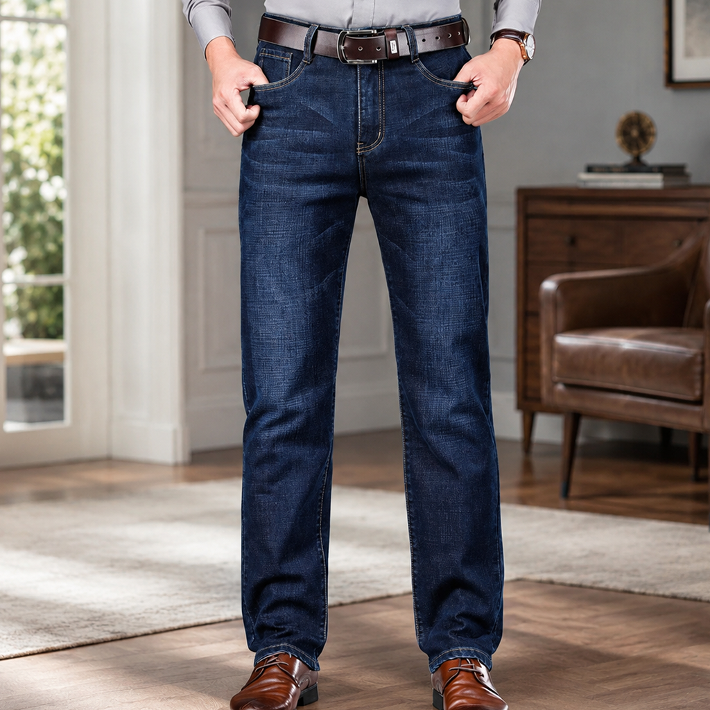 Harrison Classic Straight-Fit Stretch Denim Jeans