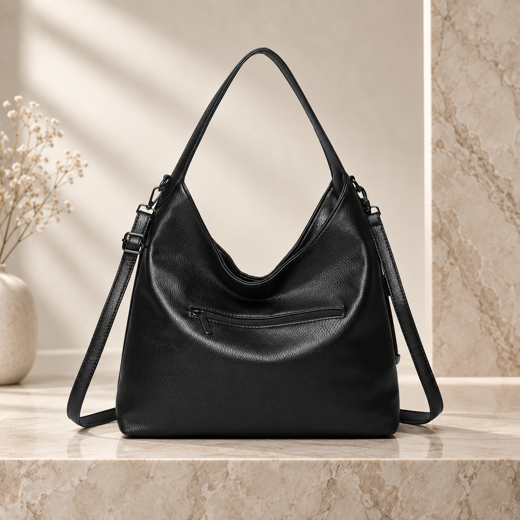 Bianca Women’s Hobo Shoulder Bag – Pebbled Crossbody Handbag with Adjustable Strap