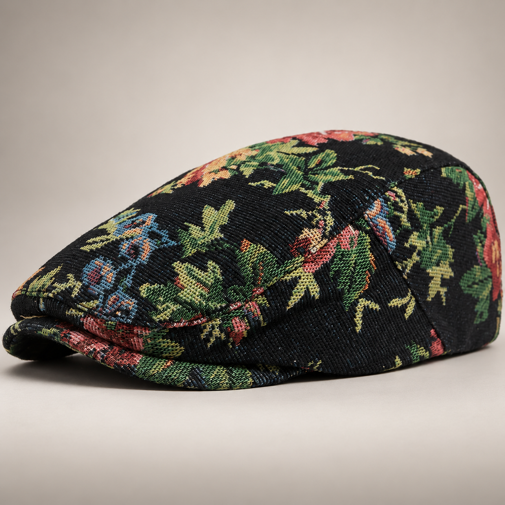Lorenzo Floral Flat Cap – Vintage-Inspired Ivy Cap
